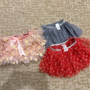 Pink and Red Tutu Skirt Set